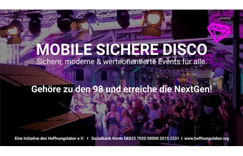 Bildliche Darstellung zum Projekt Mobile sichere Jugend Disco