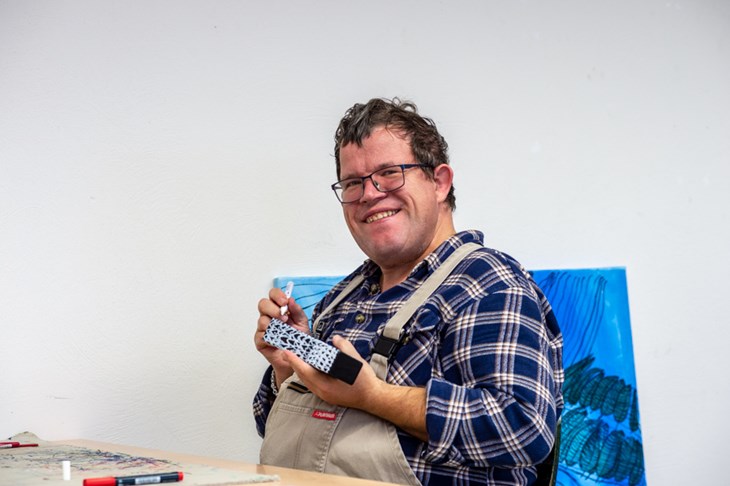 Andreas Skorupa ist einer der profiliertesten Künstler aus dem Mal-Atelier der Werkstatt Praunheim